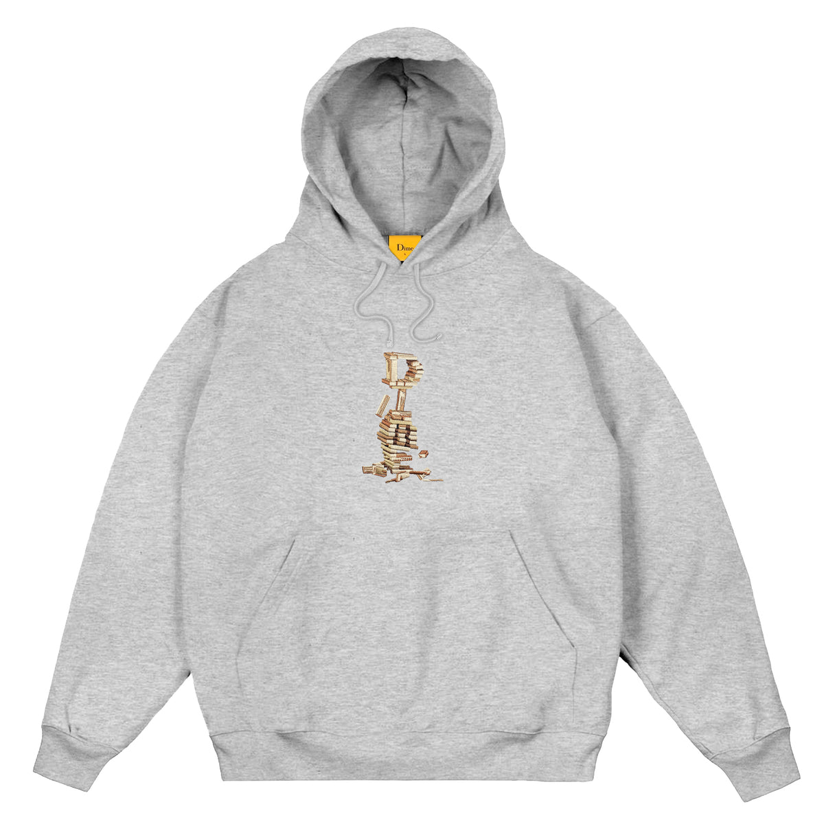 【Dime】Classic Duo Hoodie Heather Gray Dime Men's Classic Duo Logo Hoodie in Heather Grey Dime