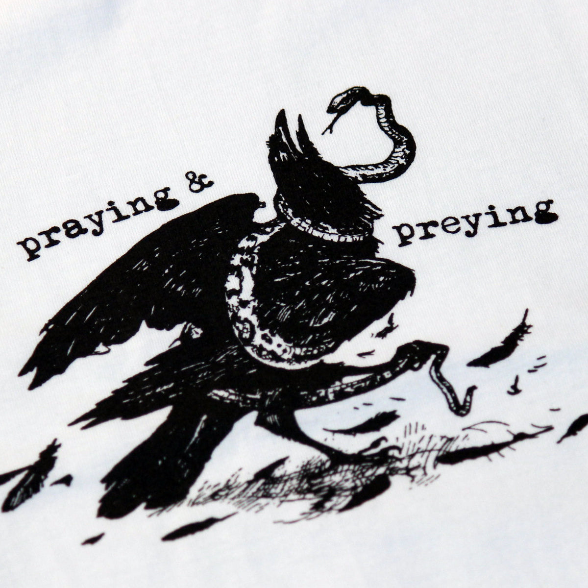 【FUCKING AWESOME】PREYING & PRAYING TEE WHITE Fucking Awesome Preying & Praying in White | SVD USA