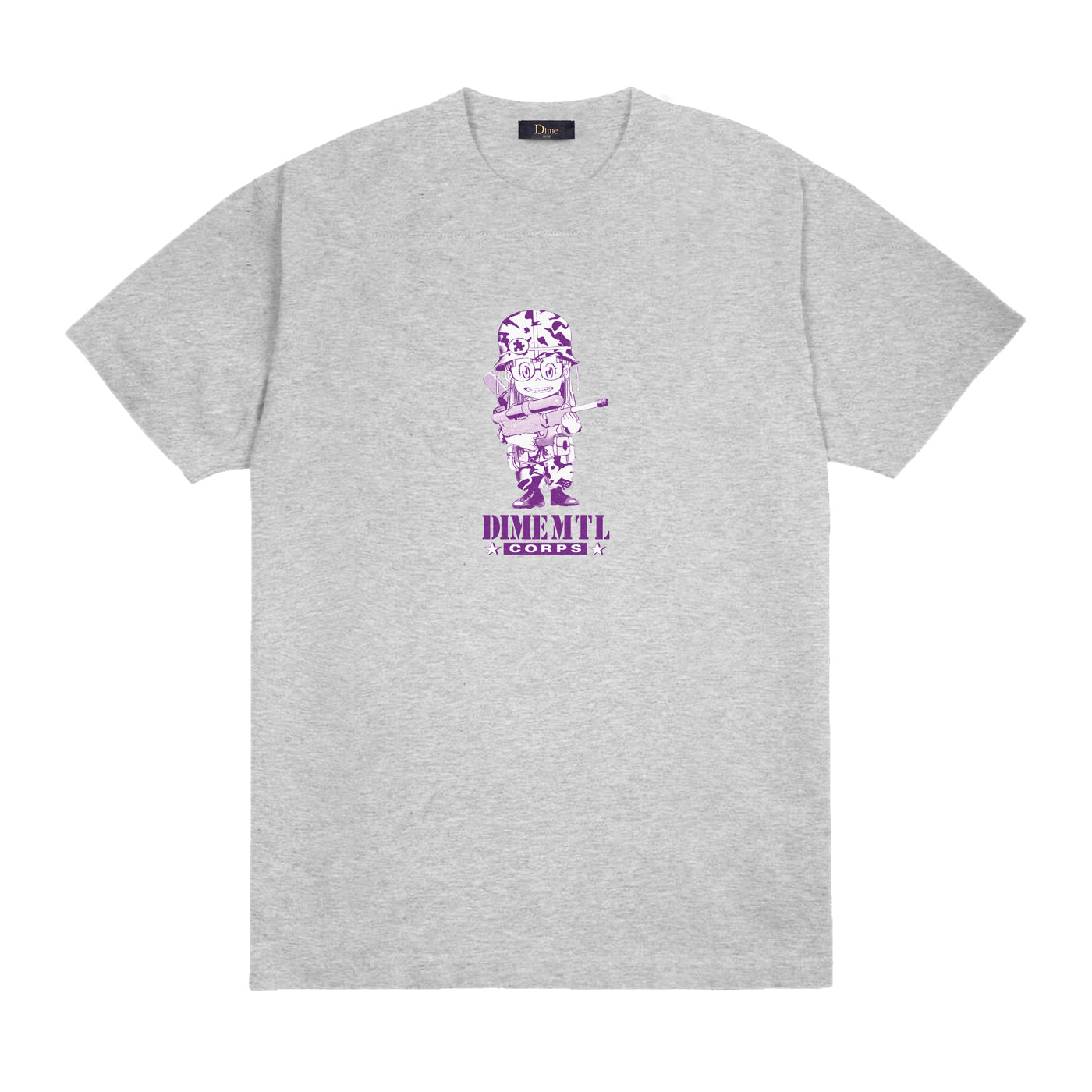 【DIME】Dimecorps T-Shirt / Heather Grey Dime Dimecorps Tee - Heather Gray – Ninetimes Skateshop