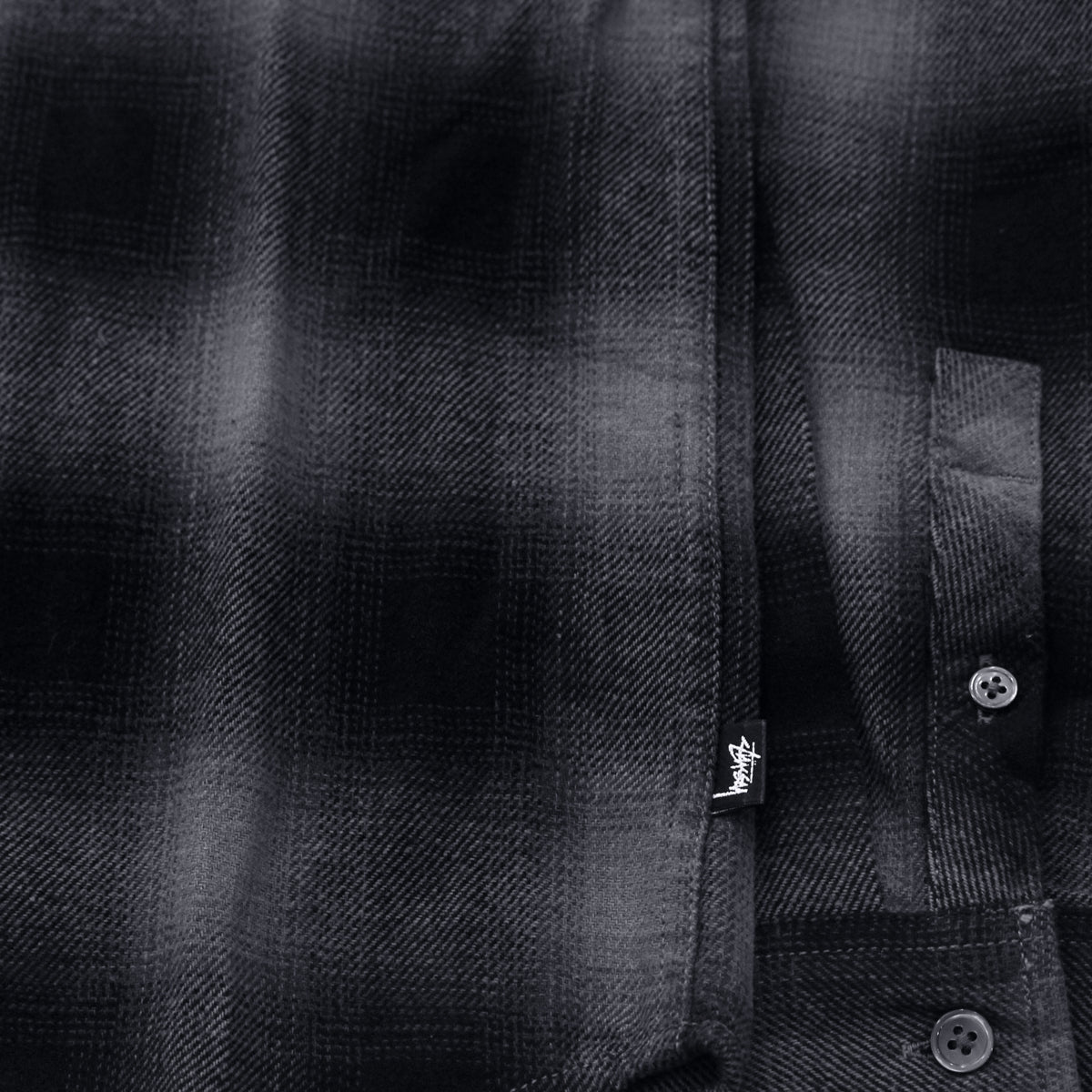 STÜSSY Pete Plaid Shirt, Charcoal – FCHSKATE